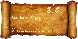 Bundusz Olga névjegykártya